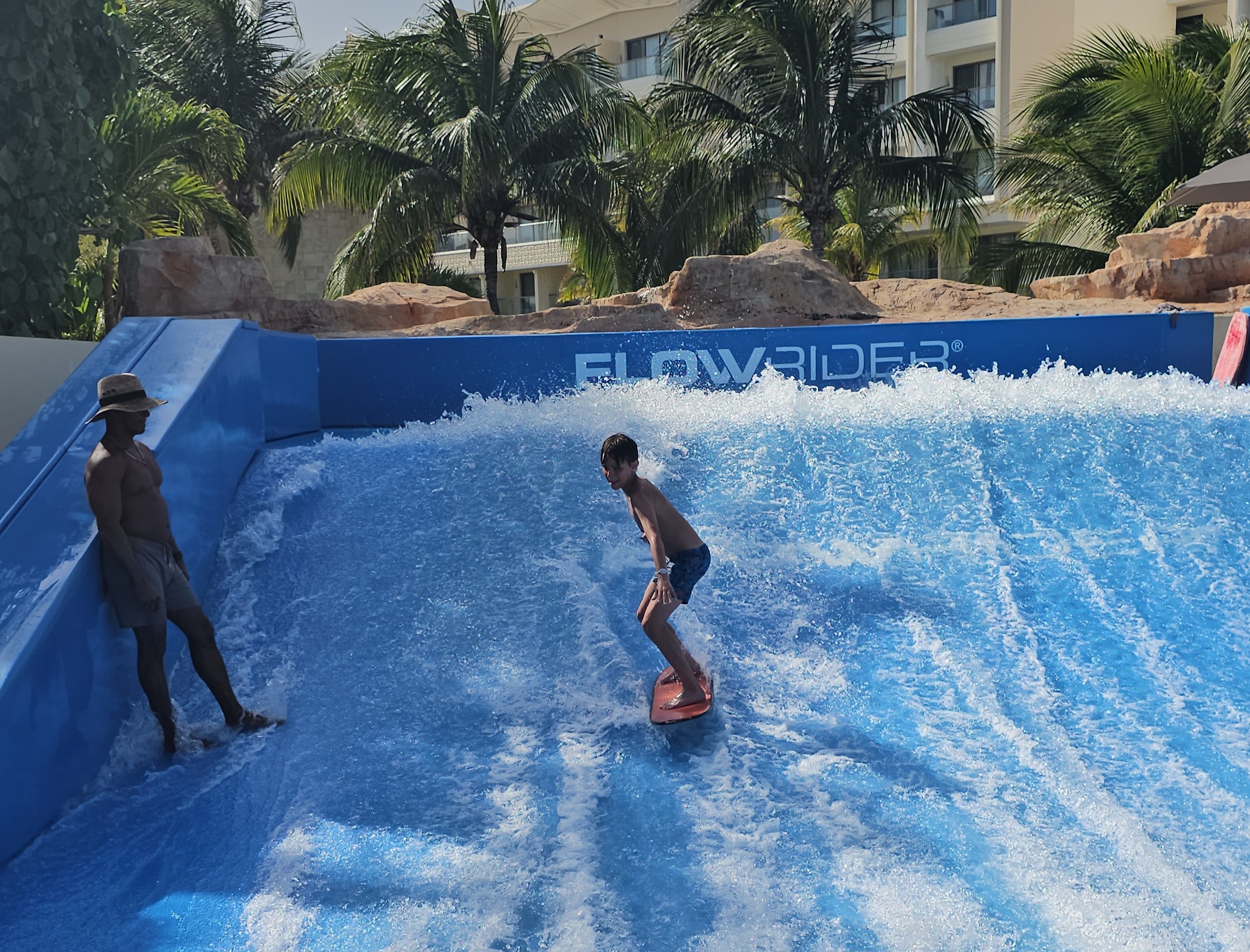 An example of the surf simulator activity that visitors may want to try at the resort